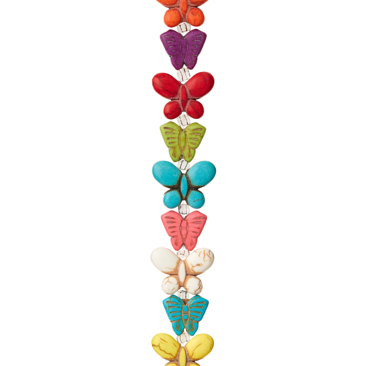 Multicolor Reconstituted Dyed Stone Butterfly Beads, 12mm by Bead Landing&#x2122;